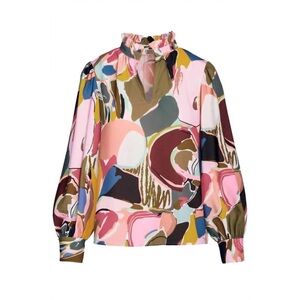 CROSBY by Mollie Burch Lyla Top in Abstract Expression